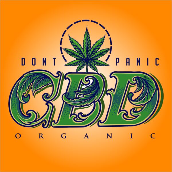 cannabidiol word lettering with weed leaf ornate Thumbnail