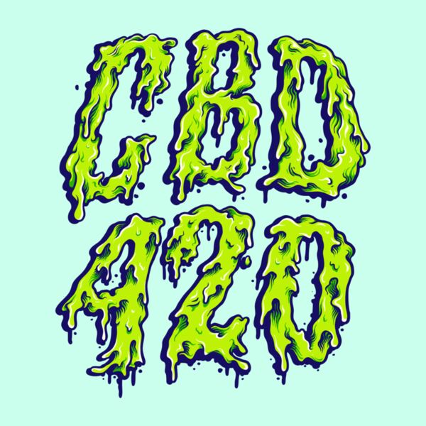 CBD Oil 420 Weed Lettering Melt Thumbnail