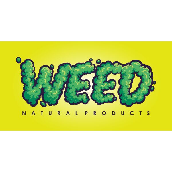 Green Weed Word Lettering Font Cannabis  Hemp  Buds Decorative Thumbnail