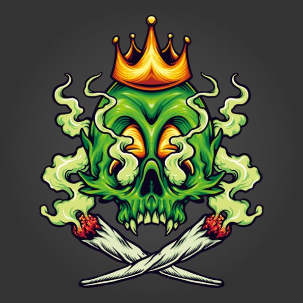 King Skull Cannabis Weed Smoking  Thumbnail