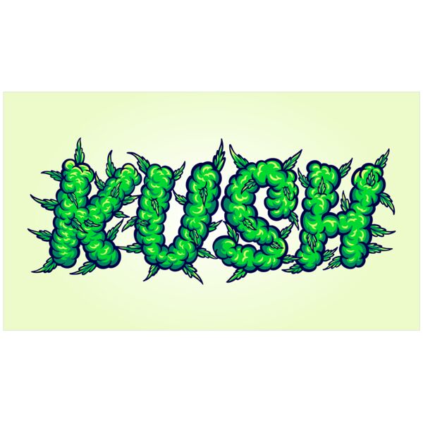 word lettering kush smoke hemp bud marijuana Thumbnail