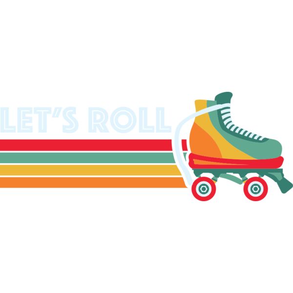 H210805 26 Lets Roll Skating Skater Vintage 70s 80s Thumbnail