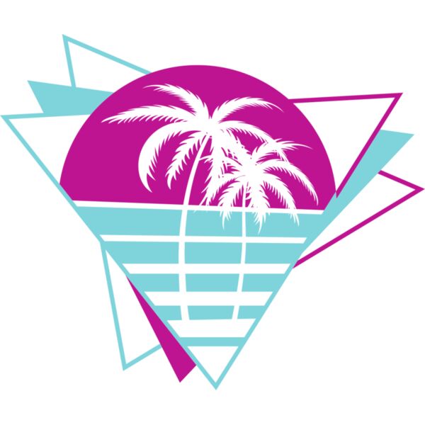 H210805 15 Palm Tree Retro 80s Thumbnail