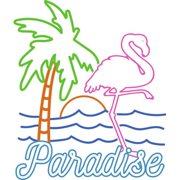 H210805 17 Flamingo Paradise Vintage 80s Thumbnail